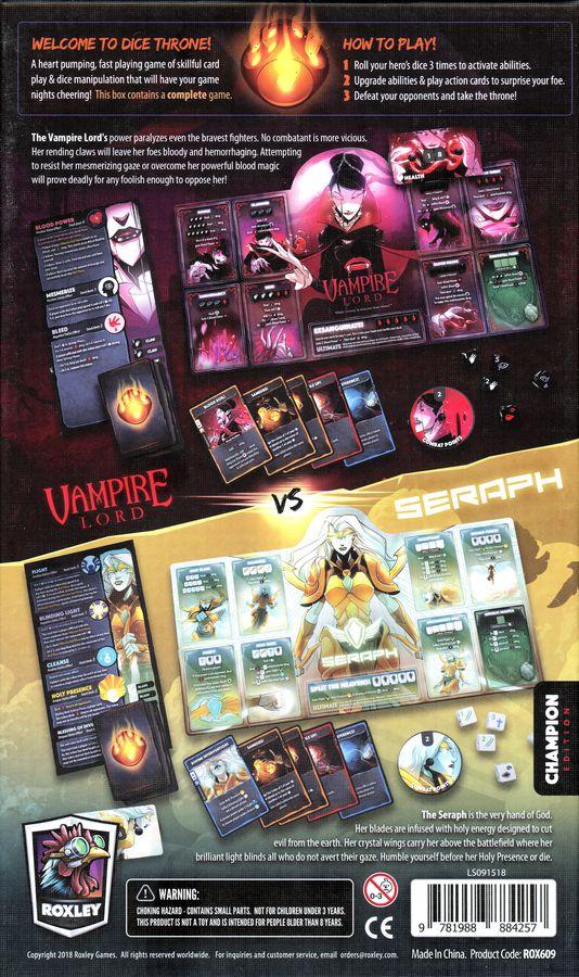 Dice Throne: Season Four – Seraph Vs Vampire Lord | L.A. Mood Comics and Games