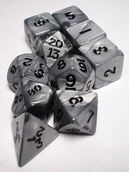 Olympic 10pc Silver Dice | L.A. Mood Comics and Games