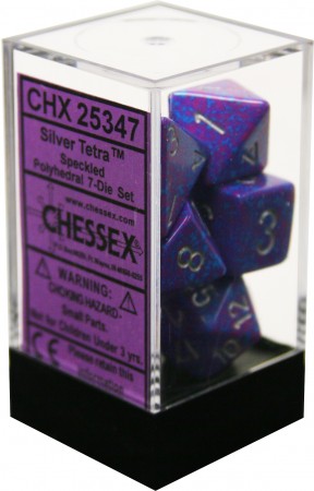 SPECKLED 7-DIE SET SILVER TETRA | L.A. Mood Comics and Games