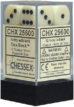 OPAQUE 12D6 IVORY/BLACK 16MM | L.A. Mood Comics and Games
