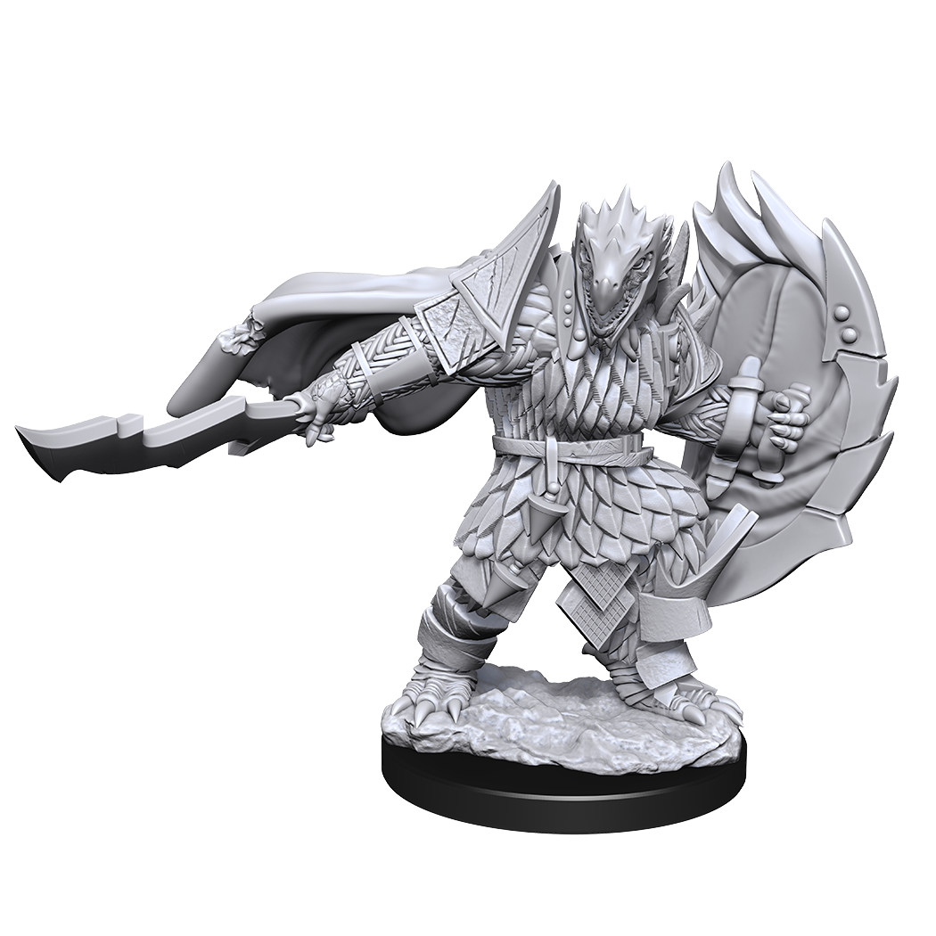 DND UNPAINTED MINIS WV15 DRAGONBORN FIGHTER MALE | L.A. Mood Comics and Games