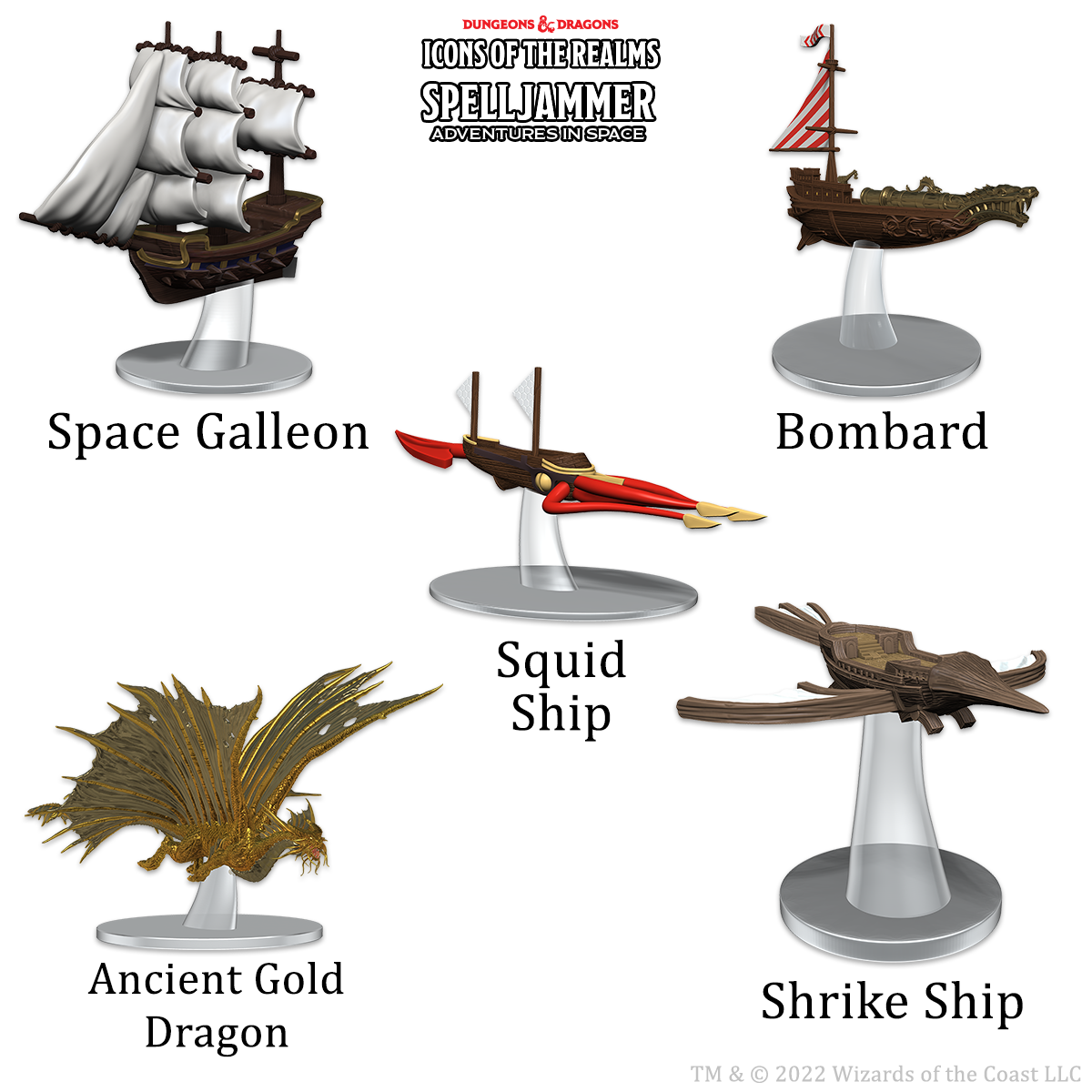 D&D Icons of the Realms Spelljammer: Welcome to Wildspace Ship Miniatures | L.A. Mood Comics and Games