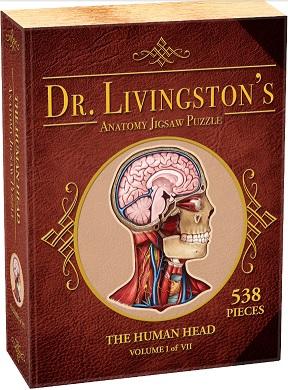 Puzzle: Dr. Livingston's Anatomy - The Human Head (538pc) | L.A. Mood Comics and Games