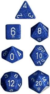 SPECKLED 7-DIE SET WATER | L.A. Mood Comics and Games