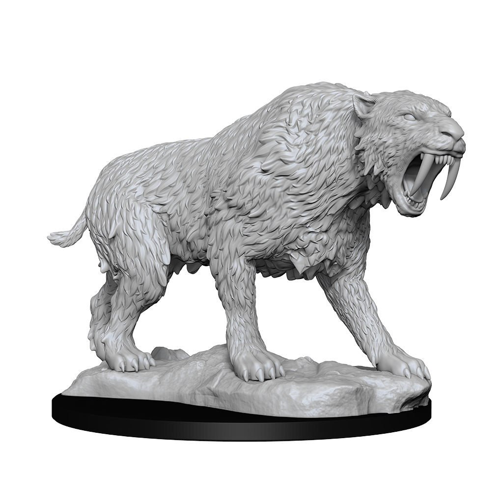 WIZKIDS UNPAINTED MINIS WV14 SABER-TOOTHED TIGER | L.A. Mood Comics and Games