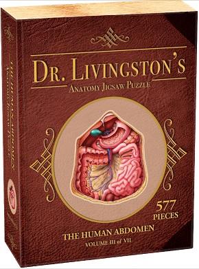 Puzzle: Dr. Livingston's Anatomy - The Human Abdomen (502pc) | L.A. Mood Comics and Games