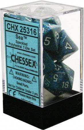 SPECKLED 7-DIE SET SEA | L.A. Mood Comics and Games