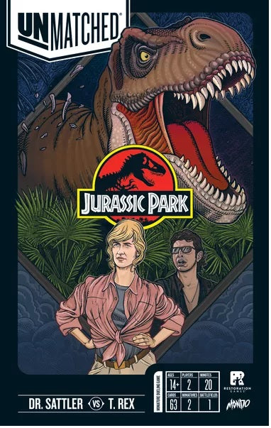 Unmatched Jurassic Park Sattler Vs. T-Rex | L.A. Mood Comics and Games