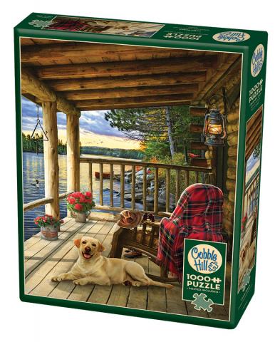 Puzzle 1000pc Cabin Porch | L.A. Mood Comics and Games