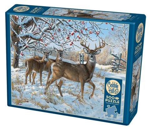 Puzzle: 500 - Winter Deer | L.A. Mood Comics and Games
