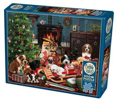 Puzzle 500pc Christmas Puppies | L.A. Mood Comics and Games
