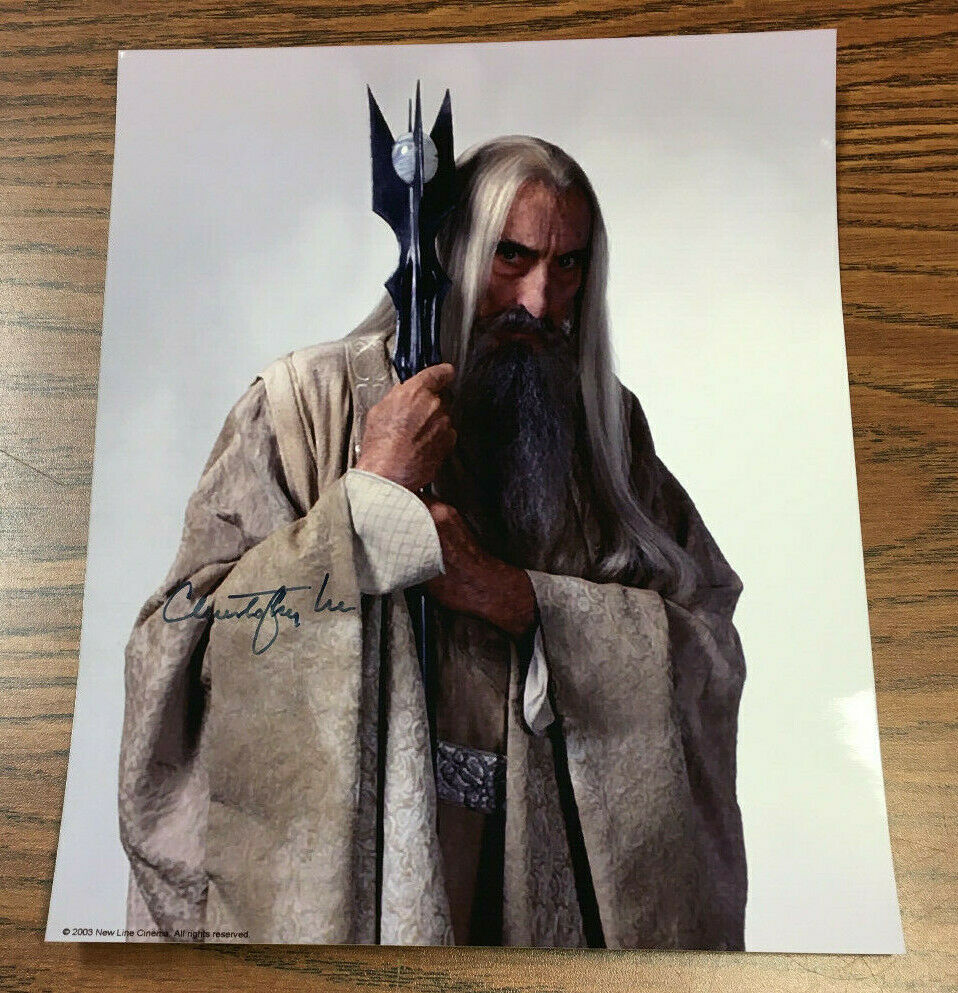 LORD OF THE RINGS CHRISTOPHER LEE SARUMAN SIGNED PHOTO | L.A. Mood Comics and Games