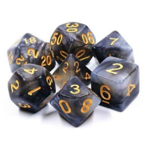 RPG Dice Set - Silver Sparkle | L.A. Mood Comics and Games