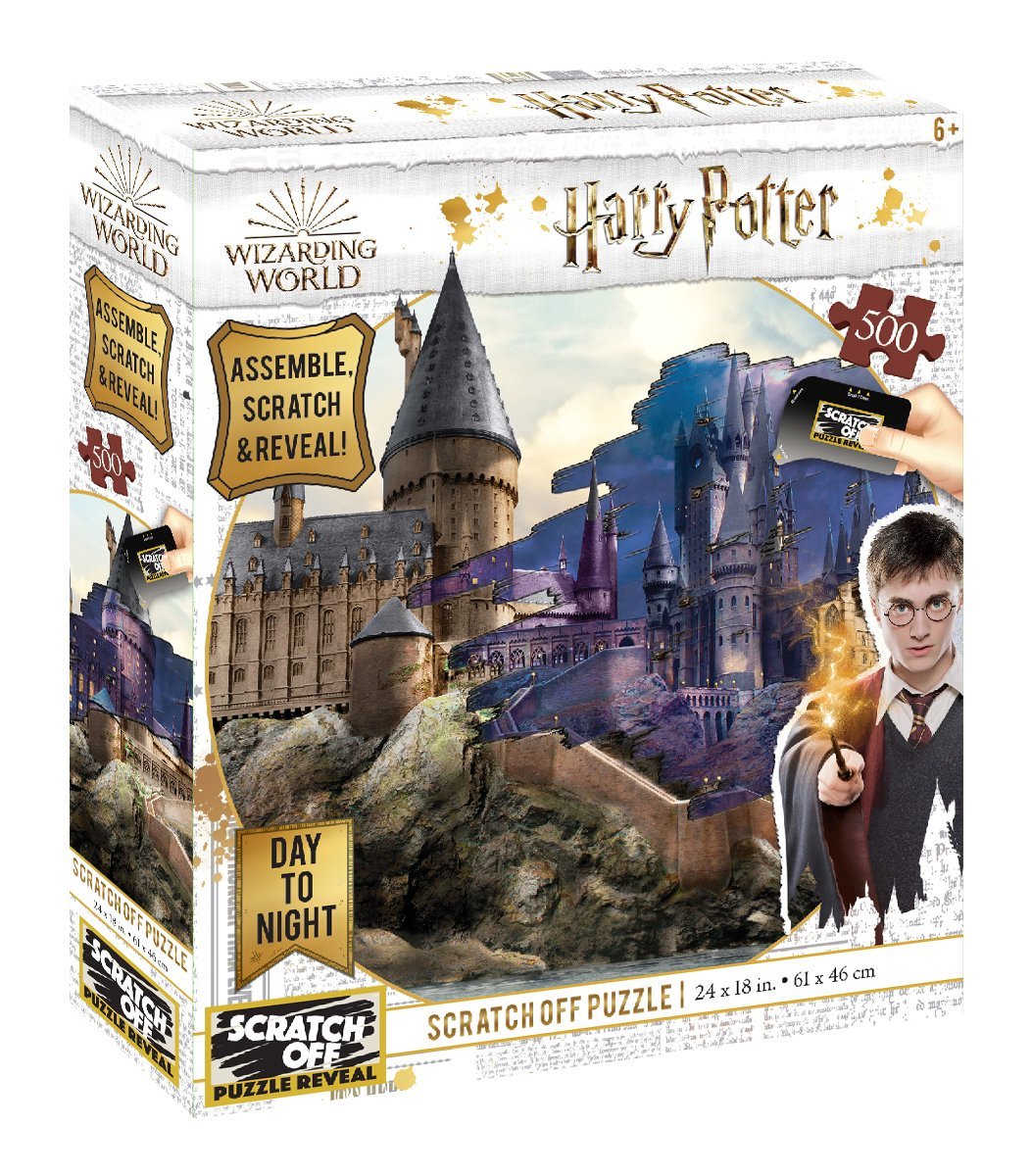Scratch OFF Puzzle Harry Potter Hogwarts Day to Night 500pc | L.A. Mood Comics and Games