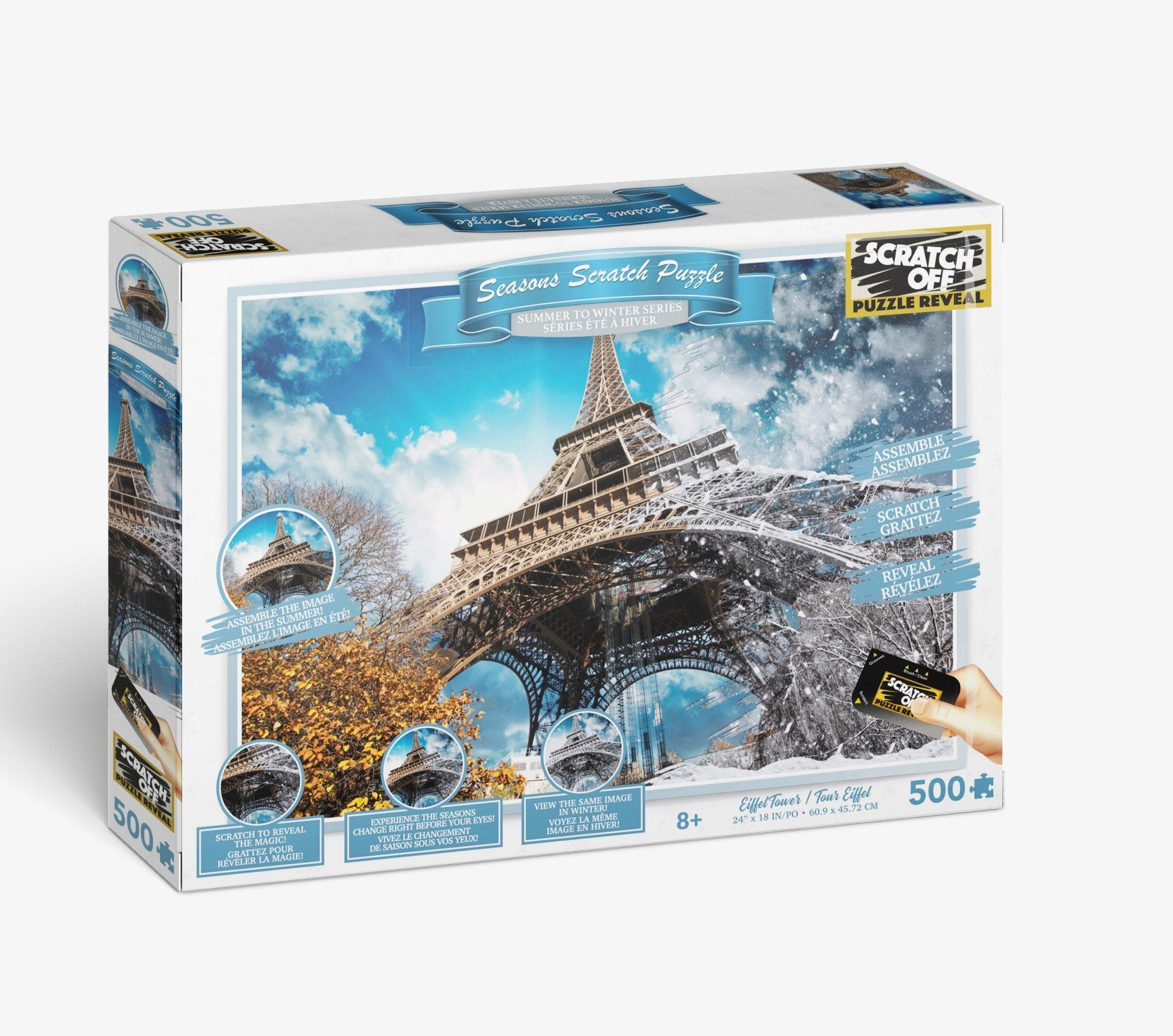 Scratch OFF Seasons Puzzle: Eiffel Tower 500pc | L.A. Mood Comics and Games