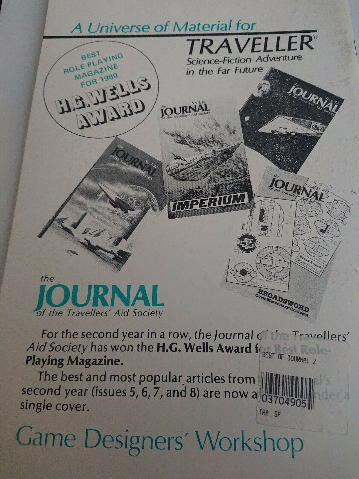 Best of the Journal of the Traveller's Aid Society Vol. 2 from 1981 | L.A. Mood Comics and Games