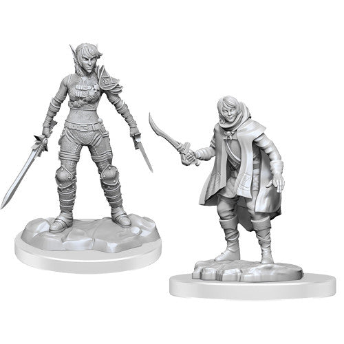 Nolzur's Marvelous Miniatures: Elf Rogue & Half-Elf Rogue Protege 2-Pack | L.A. Mood Comics and Games